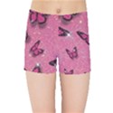 Pink Glitter Butterfly Kids  Sports Shorts View1