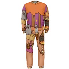 Pusheen Cute Fall The Cat Onepiece Jumpsuit (men) by Modalart