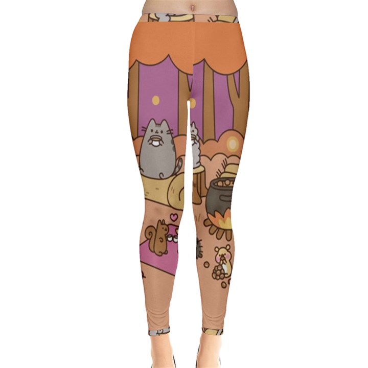 Pusheen Cute Fall The Cat Inside Out Leggings