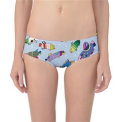 Fish Ocean Sea Water Diving Blue Classic Bikini Bottoms by Modalart