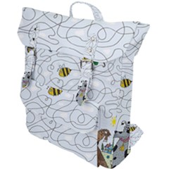Dog Puzzle Maze Bee Butterfly Buckle Up Backpack by Modalart