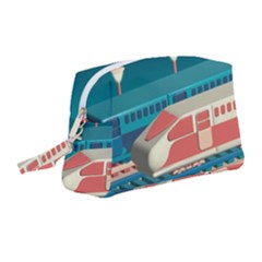 Bridge Transportation Train Toys Wristlet Pouch Bag (medium) by Modalart