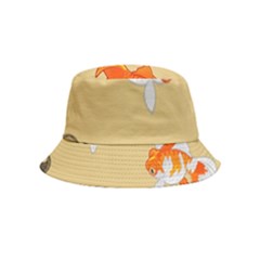 Gold Fish Seamless Pattern Background Bucket Hat (kids) by Bedest