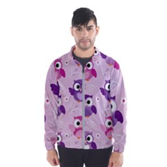 Seamless Cute Colourfull Owl Kids Pattern Men s Windbreaker by Bedest