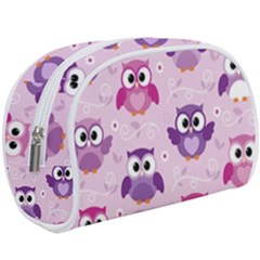 Seamless Cute Colourfull Owl Kids Pattern Make Up Case (large) by Bedest