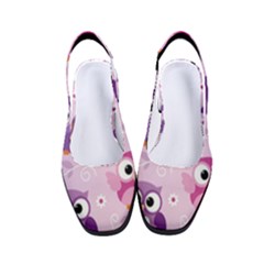 Seamless Cute Colourfull Owl Kids Pattern Women s Classic Slingback Heels by Bedest