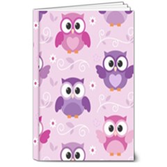 Seamless Cute Colourfull Owl Kids Pattern 8  X 10  Hardcover Notebook