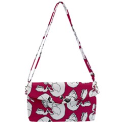 Terrible Frightening Seamless Pattern With Skull Removable Strap Clutch Bag