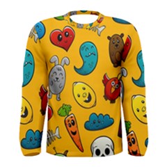 Graffiti Characters Seamless Ornament Men s Long Sleeve T-shirt by Bedest