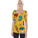 Graffiti Characters Seamless Ornament Wide Neckline T-Shirt View1