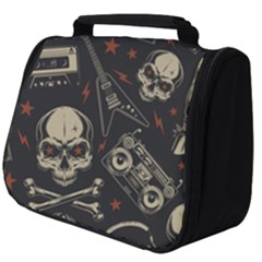 Grunge Seamless Pattern With Skulls Full Print Travel Pouch (big) by Bedest