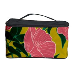 Pink Flower Seamless Pattern Cosmetic Storage Case