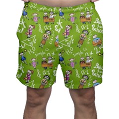 Seamless Pattern With Kids Men s Shorts