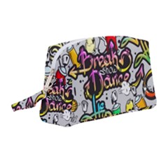 Hip Hop Background Wristlet Pouch Bag (medium)