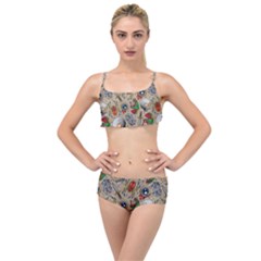 Tattoo Pattern Layered Top Bikini Set by Bedest