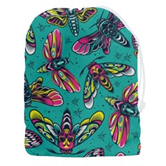 Vintage Colorful Insects Seamless Pattern Drawstring Pouch (3xl) by Bedest