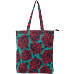 Vintage Floral Colorful Seamless Pattern Double Zip Up Tote Bag by Bedest