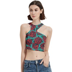 Vintage Floral Colorful Seamless Pattern Cut Out Top