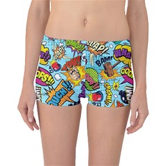 Comic Elements Colorful Seamless Pattern Boyleg Bikini Bottoms