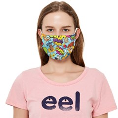 Comic Elements Colorful Seamless Pattern Cloth Face Mask (adult)