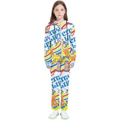 Colorful City Life Horizontal Seamless Pattern Urban City Kids  Tracksuit by Bedest