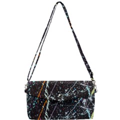 Abstract Colorful Texture Removable Strap Clutch Bag