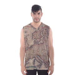 Old Vintage Classic Map Of Europe Men s Basketball Tank Top