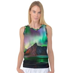 Aurora Borealis Nature Sky Light Women s Basketball Tank Top by Pakjumat