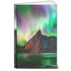 Aurora Borealis Nature Sky Light 8  X 10  Hardcover Notebook by Pakjumat