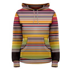 Neopolitan Horizontal Lines Strokes Women s Pullover Hoodie by Pakjumat