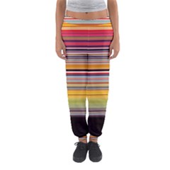 Neopolitan Horizontal Lines Strokes Women s Jogger Sweatpants