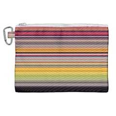 Neopolitan Horizontal Lines Strokes Canvas Cosmetic Bag (xl) by Pakjumat