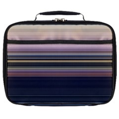 Horizontal Line Strokes Color Lines Full Print Lunch Bag by Pakjumat