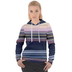 Horizontal Line Strokes Color Lines Women s Overhead Hoodie by Pakjumat