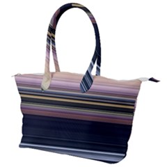 Horizontal Line Strokes Color Lines Canvas Shoulder Bag by Pakjumat