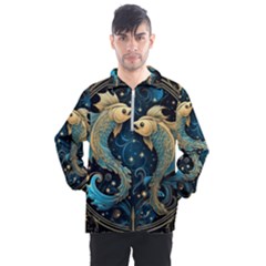 Fish Star Sign Men s Half Zip Pullover by Pakjumat