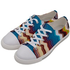 Line Vertical Lines Color Lines Men s Low Top Canvas Sneakers by Pakjumat