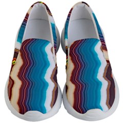 Line Vertical Lines Color Lines Kids Lightweight Slip Ons by Pakjumat