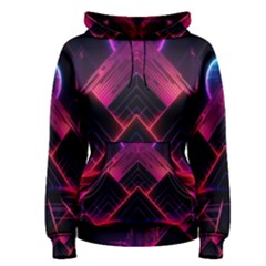 Synthwave City Retrowave Wave Women s Pullover Hoodie by Pakjumat