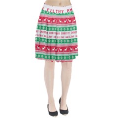 Merry Christmas Ya Filthy Animal Pleated Skirt by Pakjumat