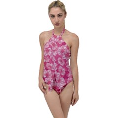 Cute Pink Sakura Flower Pattern Go With The Flow One Piece Swimsuit by Pakjumat