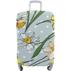 Narcissus Floral Botanical Flowers Luggage Cover (large) by Pakjumat