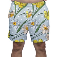 Narcissus Floral Botanical Flowers Men s Shorts