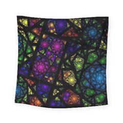 Stained Glass Crystal Art Square Tapestry (small) by Pakjumat