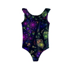 Stained Glass Crystal Art Kids  Frill Swimsuit by Pakjumat