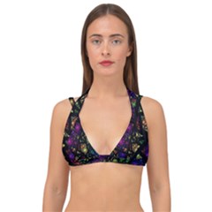 Stained Glass Crystal Art Double Strap Halter Bikini Top by Pakjumat