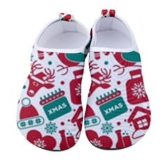 Background Vector Texture Christmas Winter Pattern Seamless Women s Sock-style Water Shoes by Pakjumat