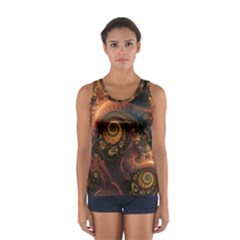 Paisley Abstract Fabric Pattern Floral Art Design Flower Sport Tank Top 