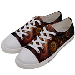 Paisley Abstract Fabric Pattern Floral Art Design Flower Women s Low Top Canvas Sneakers by Pakjumat