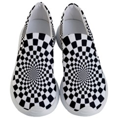 Geomtric Pattern Illusion Shapes Women s Lightweight Slip Ons by Pakjumat